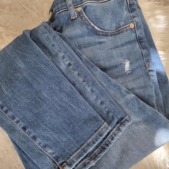 Express Mid Rise Dark Wash Skinny Jeans - Picture 9 of 12